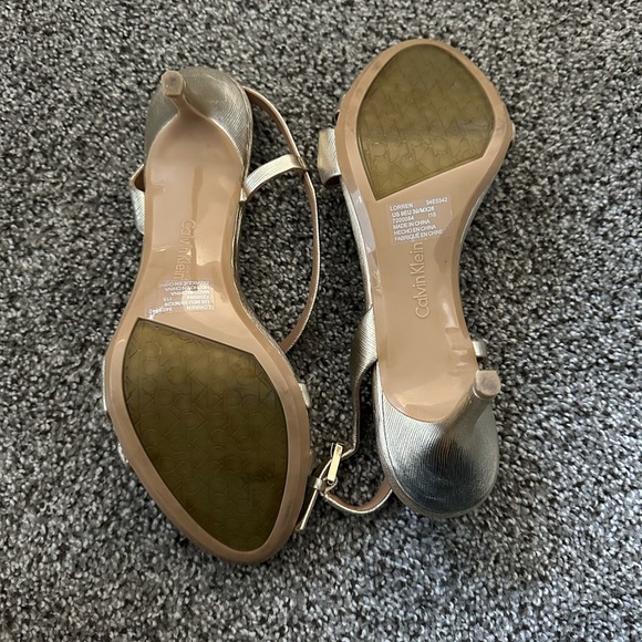 Calvin Klein Gold Strappy Heels - Picture 4 of 6